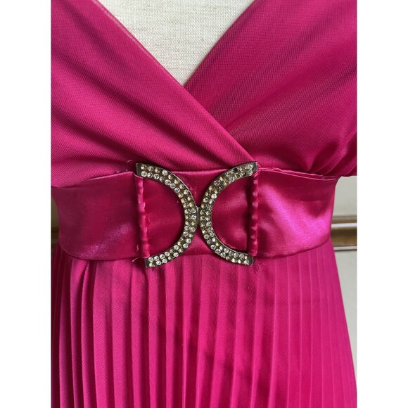 Taboo Size Large Pink Vintage Babydoll Mini Dress Barbie Satin Made in USA 90s - Picture 3 of 10